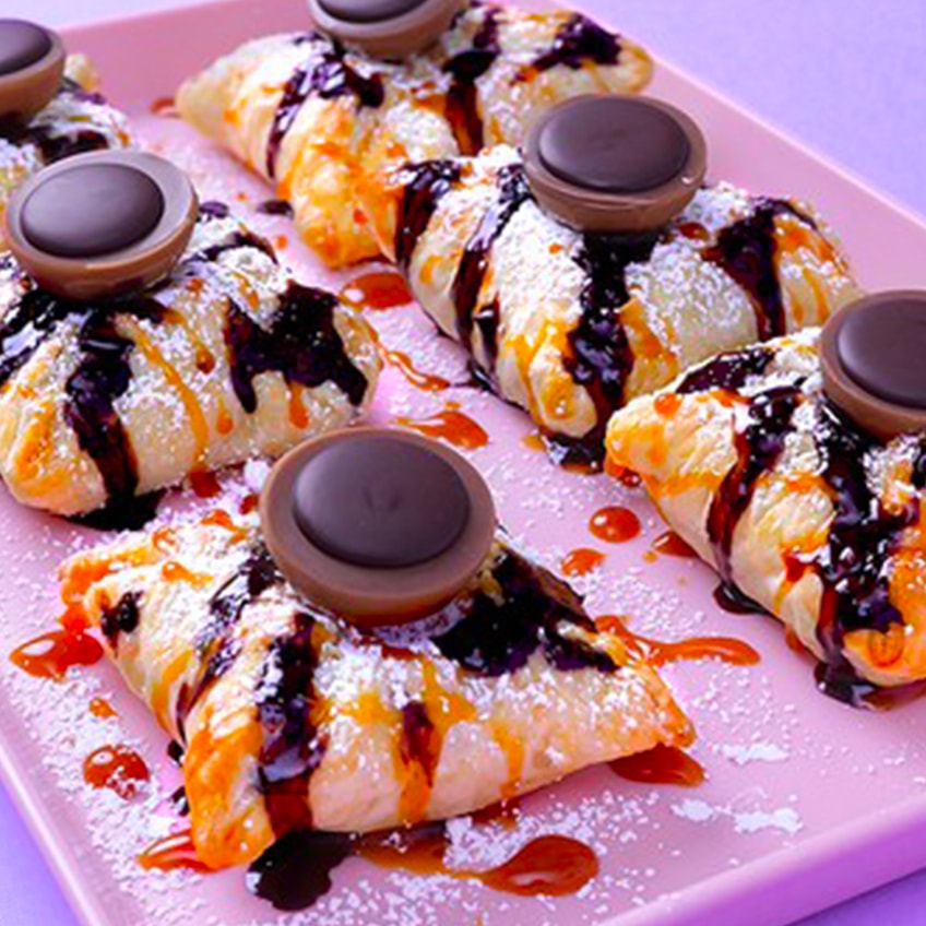Toffifee-Blätterteig-Taschen