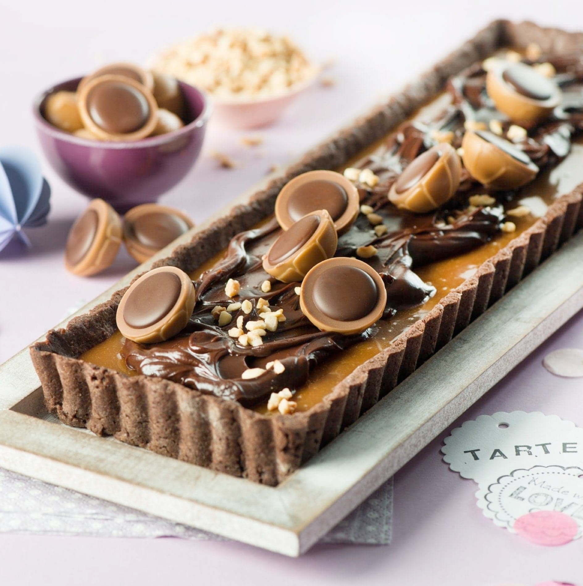 Toffitarte mit Salzkaramell